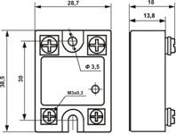 Габаритные размеры твердотельных реле MD1044ZD3 KIPPRIBOR